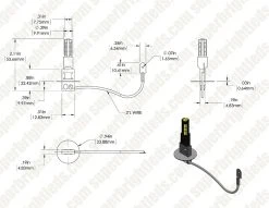H3 CAN Bus LED Daytime Running Light Bulb - 220 Lumens - White - DRL Replacement Bulbs for Vehicles -Nebo Sales Store h3 w27 cb digimark