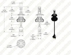 H4 LED Fanless Headlight & Fog Light Conversion Kit - 4,000 Lumens/Set - Cool White - Compact Heat Sink -Nebo Sales Store h4 hlv4 m for site