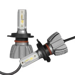 H4 LED Headlight Bulbs - 6500K Cool White, 4,400 Lumens, Fanless Design, Internal Driver - Perfect for Cars, Trucks, and SUVs