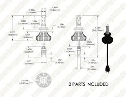 H7 LED Fanless Headlight & Fog Light Conversion Kit - 4,000 Lumens/Set - Cool White - Compact Heat Sink -Nebo Sales Store h7 hlv4 for site