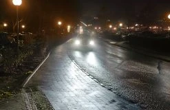 H7 LED Headlight & Foglight Conversion Kit - 4000 Lumens/Set, Fanless Design, Internal Drivers -Nebo Sales Store h7 hlv7 car headlights on street