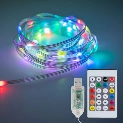 10m RGB Color Changing LED Light Strips - Smart App Control, Waterproof, Remote Included - Easy Plug & Play