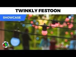 Twinkly Festoon Gold & Silver Patio String Lights - 20 LED, 33ft, Amber/Warm White/Cool White - Gen II -Nebo Sales Store hqdefault 20 44