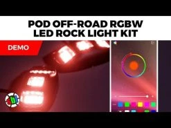 12 Pod Off-Road RGBW LED Rock Light Kit with Remote - Bluetooth & Smartphone Compatible for Motorcycles & Vehicles -Nebo Sales Store hqdefault 20 53