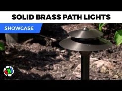 8" Solid Brass LED Landscape Path Light with Cone Shade - Drop-In Fixture - G4 Bulb Options (2700K/4000K/6500K) -Nebo Sales Store hqdefault 3 28