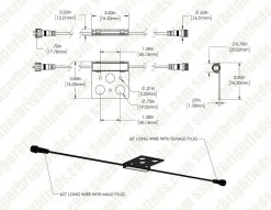 3 Inch LED Hardscape Light - 4000K Natural White - Durable Mounting Plate Included -Nebo Sales Store hsl2 ww3 dims drawings