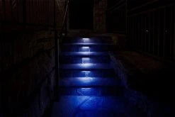 7 Inch Amber LED Hardscape Light with Mounting Plate - Durable Landscape Lighting -Nebo Sales Store hsl2 x7 stone stairs deck led hardscape light mortar mounting plate