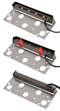 7 Inch Adjustable LED Hardscape Light - 3000K Warm White - Durable Mounting Plate Included -Nebo Sales Store hsla 27k7 rotating option