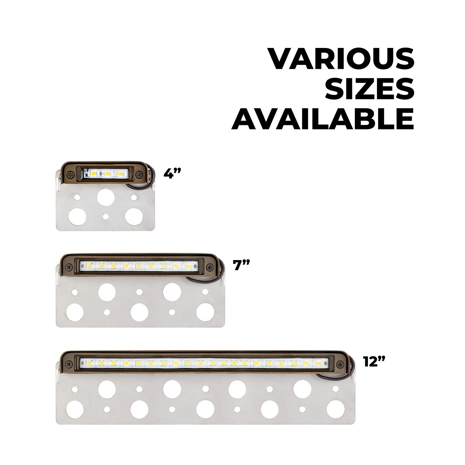 4" / 7" / 12" Solid Cast Brass LED Hardscape Light - 320 Lumens - 2700K/3000K/4000K - Durable Landscape Lighting 3 4" / 7" / 12" Solid Cast Brass LED Hardscape Light - 320 Lumens - 2700K/3000K/4000K - Durable Landscape Lighting - Image 3