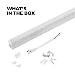 24" Integrated T5 LED Light Fixture - 12V Linkable Under Cabinet Task Lighting - 4000K Cool White - 400lm/ft -Nebo Sales Store it5 40kx lv whats in the box v1