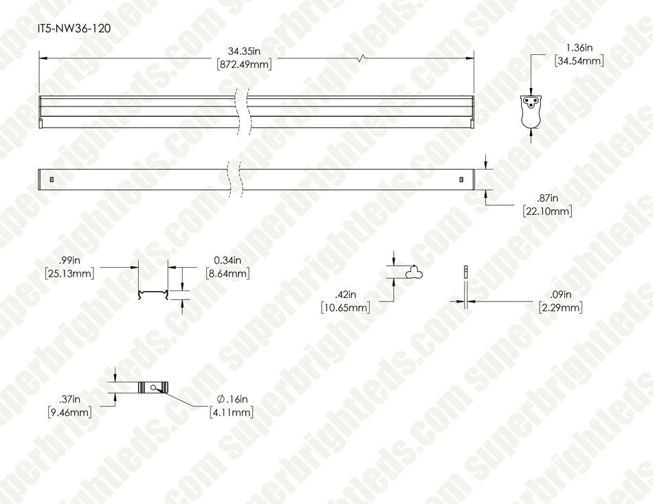 24 Inch LED T5 Integrated Light Fixture - Linkable Under Cabinet Lighting - 120V, 1,035 Lumens - Easy Installation with 3-Pin Plug 15 24 Inch LED T5 Integrated Light Fixture - Linkable Under Cabinet Lighting - 120V, 1,035 Lumens - Easy Installation with 3-Pin Plug - Image 15