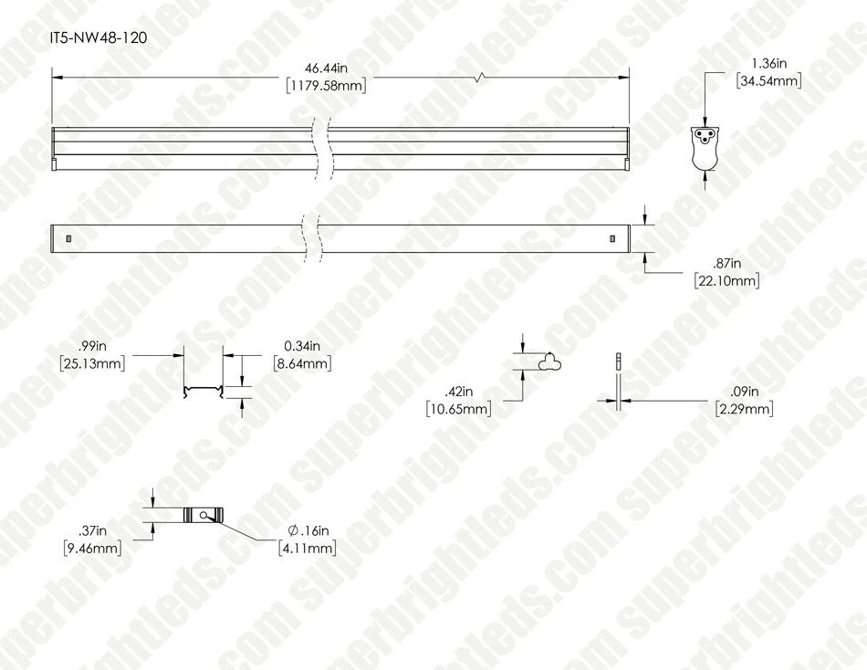 24 Inch LED T5 Integrated Light Fixture - Linkable Under Cabinet Lighting - 120V, 1,035 Lumens - Easy Installation with 3-Pin Plug 14 24 Inch LED T5 Integrated Light Fixture - Linkable Under Cabinet Lighting - 120V, 1,035 Lumens - Easy Installation with 3-Pin Plug - Image 14