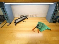 48" Integrated T5 LED Light Fixture - 120V Linkable Under Cabinet Lighting - 5000K Daylight - 600lm/ft -Nebo Sales Store it5 xkx 120v app workbench 1