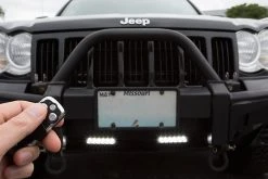 Wireless Strobe Light Controller with Key Fob Remote - 11 Strobe Patterns for Vehicle Lighting -Nebo Sales Store jeep cherokee daytime running lights remote