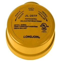 Electronic Dusk-to-Dawn Photocell Sensor - 480 VAC, 1,800W Max, Twist Lock JL-207F for LED Lighting