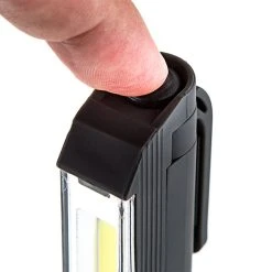 NEBO LarryC LED Work Light - 170 Lumens, Compact & Durable Gray Flashlight for Work & Outdoor Use -Nebo Sales Store larry c led work light nebo flashlight top power button