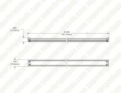 Linkable LED Linear Light Bar Fixture - 270 Lm/ft, 3000K/4000K/5700K - Under Cabinet Lighting -Nebo Sales Store lbfa nw36 v3 dim drawings