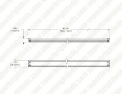 Linkable LED Linear Light Bar Fixture - 270 Lm/ft, 3000K/4000K/5700K - Under Cabinet Lighting -Nebo Sales Store lbfa nw48 v3 dim drawings