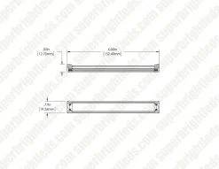 Linkable LED Linear Light Bar Fixture - 270 Lm/ft, 3000K/4000K/5700K - Under Cabinet Lighting -Nebo Sales Store lbfa nw6 v3 dim drawings