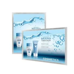 22in X 28in Ultra Thin LED Light Box with Custom Printed Luxart® Graphic - Silver Aluminum Frame