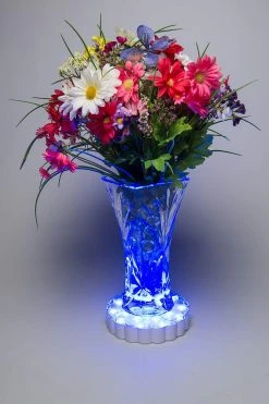 6" Color Changing LED Vase Light with Remote - RGB 23 LED Centerpiece Light for Holidays & Decor -Nebo Sales Store lcl rgb23smd ir app b
