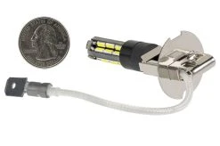 H3 CAN Bus LED Daytime Running Light Bulb - 220 Lumens - White - DRL Replacement Bulbs for Vehicles -Nebo Sales Store led daytime h3 can bus led bulb back0