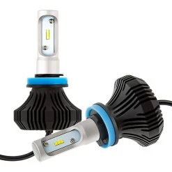 H8 LED Fanless Headlight/Fog Light Conversion Kit - 4,000 Lumens, Cool White, Compact Heat Sink