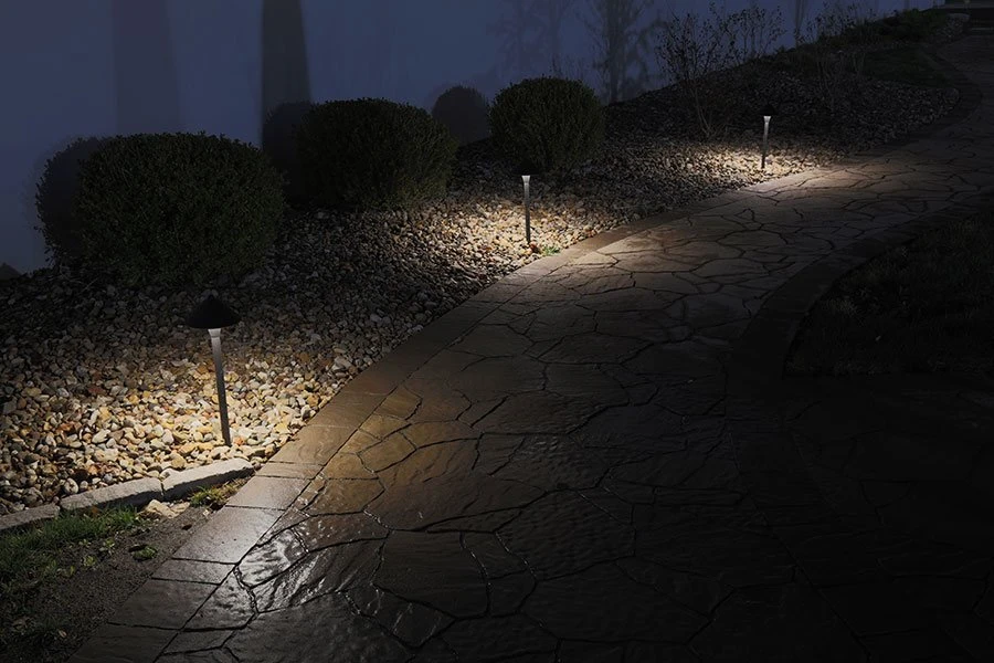 Adjustable Height Landscape LED Path Lights with Hammered Shade - 3 Watt Black Outdoor Lighting 9 Adjustable Height Landscape LED Path Lights with Hammered Shade - 3 Watt Black Outdoor Lighting - Image 9