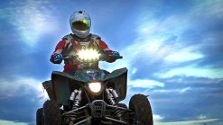 8" Xtra Series Off-Road LED Light Bar - 18W, 1,350 Lumens - Durable Vehicle Lighting for Emergency & Service -Nebo Sales Store led light bar on four wheeler rider helmet