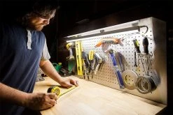 24 Inch LED T5 Integrated Light Fixture - Linkable Under Cabinet Lighting - 12V, 4000K/3000K - Energy-Efficient Task Light -Nebo Sales Store led linkable light tube work bench hard wired measuring