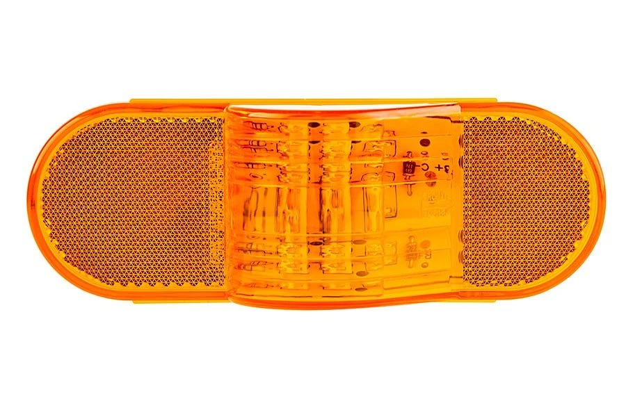 Amber LED Oval Mid-Ship Turn Signal & Side Marker Light - 9 LEDs - Durable Truck Lighting 2 Amber LED Oval Mid-Ship Turn Signal & Side Marker Light - 9 LEDs - Durable Truck Lighting - Image 2