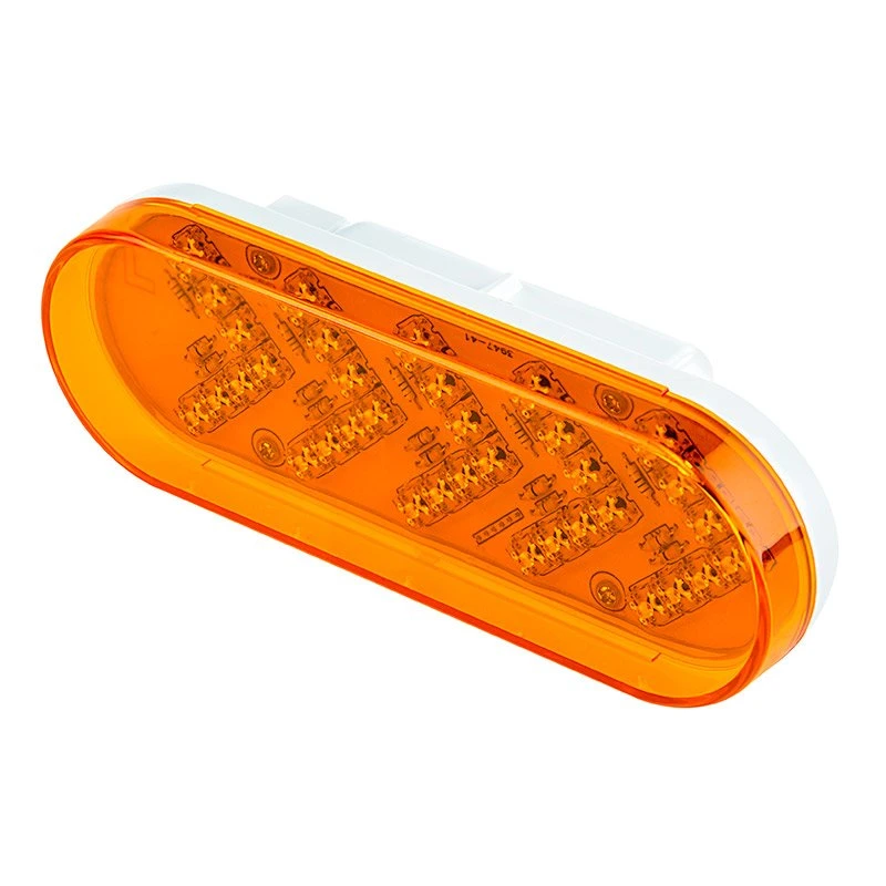 Amber LED Trailer Turn Signal Light - Sequential Arrow Design - 35 LEDs - 12V/24V Compatible - Oval Shape 2 Amber LED Trailer Turn Signal Light - Sequential Arrow Design - 35 LEDs - 12V/24V Compatible - Oval Shape - Image 2