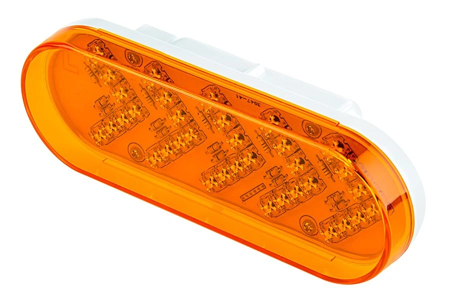 Amber LED Trailer Turn Signal Light - Sequential Arrow Design - 35 LEDs - 12V/24V Compatible - Oval Shape 3 Amber LED Trailer Turn Signal Light - Sequential Arrow Design - 35 LEDs - 12V/24V Compatible - Oval Shape - Image 3