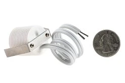 40mm White LED Step Lights - 1 Watt Warm White Metal Trimmed Mini Round Deck & Boat Courtesy Lights -Nebo Sales Store led step lights 1 led mini round deck step light back viewjpg