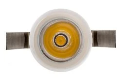 40mm White LED Step Lights - 1 Watt Warm White Metal Trimmed Mini Round Deck & Boat Courtesy Lights -Nebo Sales Store led step lights 1 led mini round deck step light front view