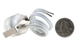 6-Pack 0.25W Round Metal Mini LED Deck/Step Lights - 40mm, 4500K Natural White, Brushed Nickel - Energy-Efficient Accent Lighting -Nebo Sales Store led step lights 6 led mini round deck step accent light back viewjpg 1