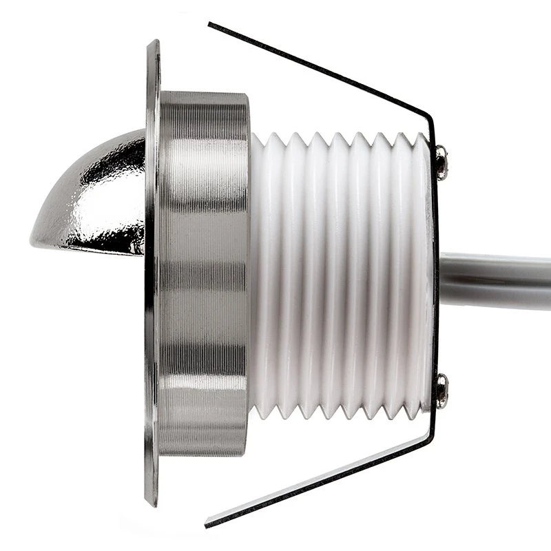 1W Round Mini Recessed LED Deck Light - Metal Trim, Glare Guard, 4000K Cool White, Single Pack 3 1W Round Mini Recessed LED Deck Light - Metal Trim, Glare Guard, 4000K Cool White, Single Pack - Image 3