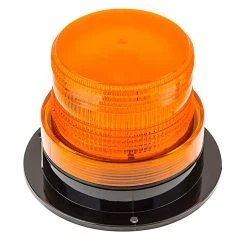 3-3/4" Amber LED Strobe Light Beacon - Double Flash Pattern for Vehicles & Construction