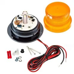 3-3/4" Amber LED Strobe Light Beacon - Double Flash Pattern for Vehicles & Construction -Nebo Sales Store led strobe light beacon 34 open