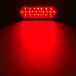 6" Oval LED Truck and Trailer Lights - Stop/Turn/Tail Lights with 3-Pin Connector - Flush Mount - 24 LEDs -Nebo Sales Store led truck lamp oval red on pt r24