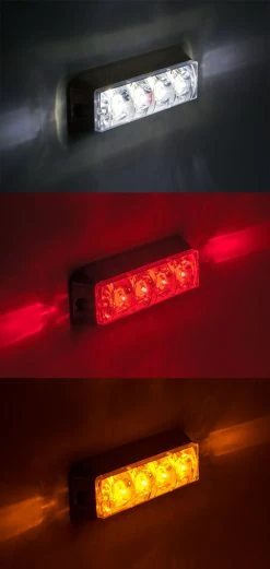 4W White Grille and Surface Mount Strobe Light - High-Intensity Vehicle Warning Light -Nebo Sales Store led vehicle strobe light 4 watt on 2