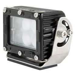 Heavy-Duty 30W LED Work Light with Vibration-Resistant Mount - 4" Square - 2,000 Lumens for Vehicles & Emergency Use
