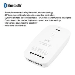 RGBW LED Strip Kit - 5m Color Changing + White LED Tape Light - Bluetooth Smartphone App Controlled - Under Cabinet Lighting -Nebo Sales Store lf bl a2 bluetooth