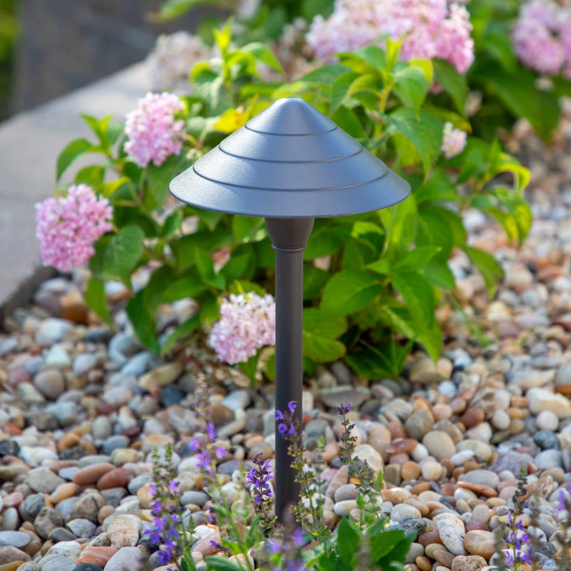 12V Bronze LED Path Light with 7.5" Ring Cone Shade - 2700K/3000K/4000K Warm White - Outdoor Landscape Lighting 5 12V Bronze LED Path Light with 7.5" Ring Cone Shade - 2700K/3000K/4000K Warm White - Outdoor Landscape Lighting - Image 5