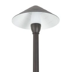 12V Bronze LED Path Light with 7.5" Ring Cone Shade - 2700K/3000K/4000K Warm White - Outdoor Landscape Lighting 11 12V Bronze LED Path Light with 7.5" Ring Cone Shade - 2700K/3000K/4000K Warm White - Outdoor Landscape Lighting -Nebo Sales Store lfa p01 xkbr close up