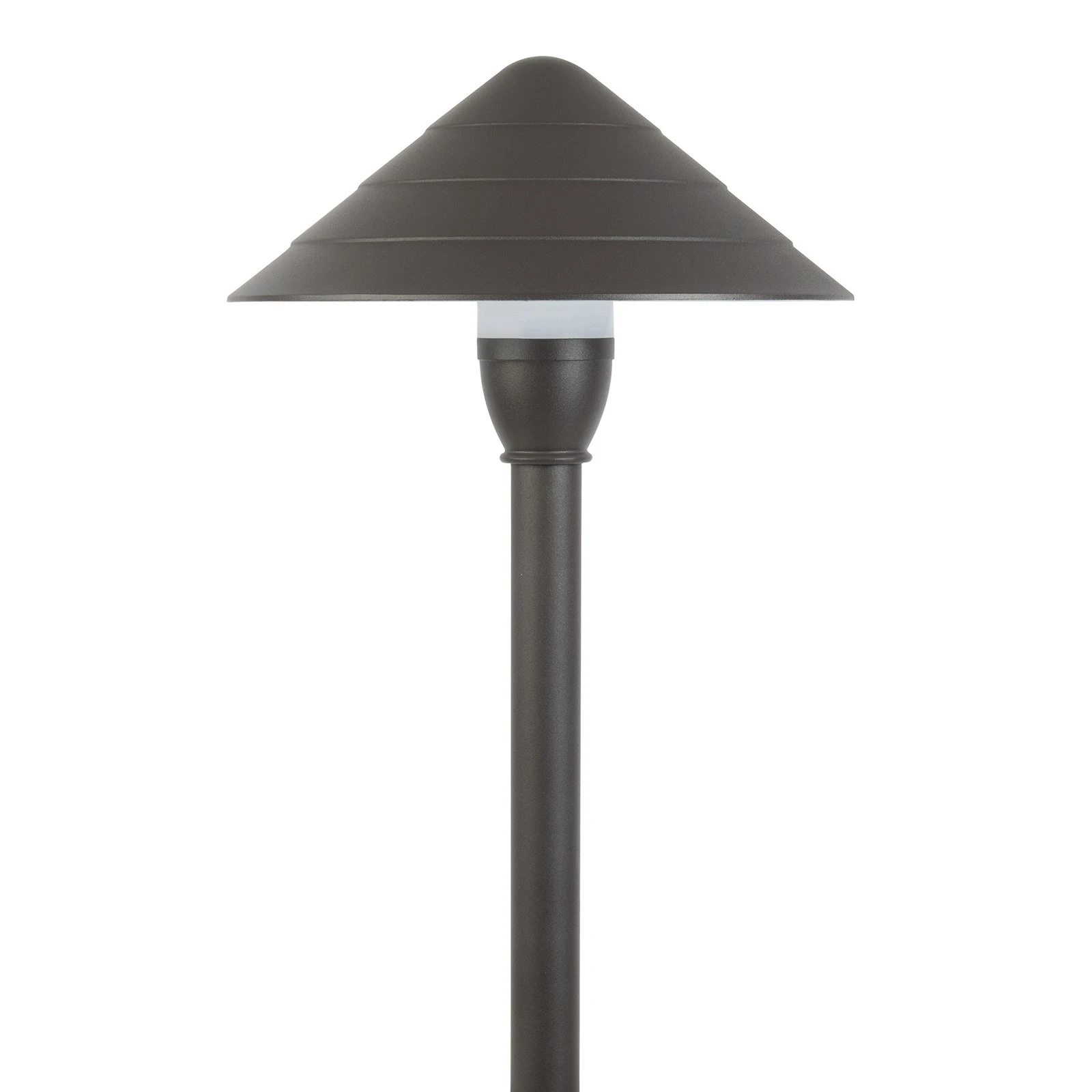 12V Bronze LED Path Light with 7.5" Ring Cone Shade - 2700K/3000K/4000K Warm White - Outdoor Landscape Lighting 1 12V Bronze LED Path Light with 7.5" Ring Cone Shade - 2700K/3000K/4000K Warm White - Outdoor Landscape Lighting