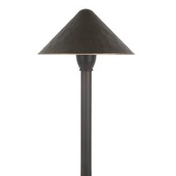 12V Bronze Hammered Cone LED Path Light - 7.5" Landscape Lighting - 2700K/3000K/4000K