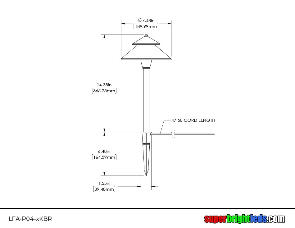 12V Bronze LED Path Light - 7.5" Two-Tier Cone Shade - 2700K/3000K/4000K Warm White | Outdoor Landscape Lighting 7 12V Bronze LED Path Light - 7.5" Two-Tier Cone Shade - 2700K/3000K/4000K Warm White | Outdoor Landscape Lighting - Image 7