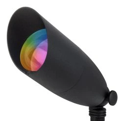 Smart Cast Aluminum LED Landscape Spot Light with RGB+Tunable White MR16 Bulb - Smartphone & RF Remote Control