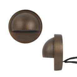 Solid Cast Brass Landscape Deck Light with Half-Moon Glare Guard - LED Ready Smart Fixture - RGB + White - Alexa & Google Assistant Compatible 6 Solid Cast Brass Landscape Deck Light with Half-Moon Glare Guard - LED Ready Smart Fixture - RGB + White - Alexa & Google Assistant Compatible -Nebo Sales Store lfb d02 front
